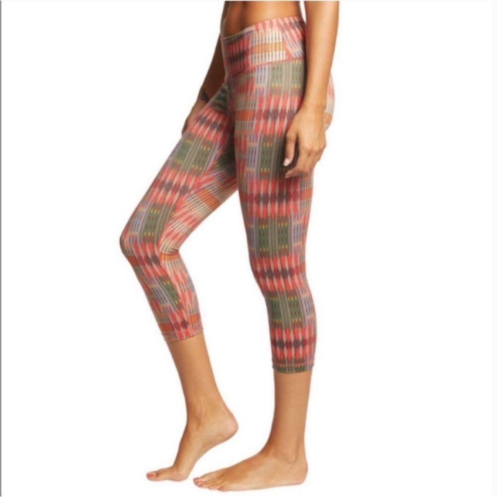 Prana Pillar Printed Capri Pants Size Medium